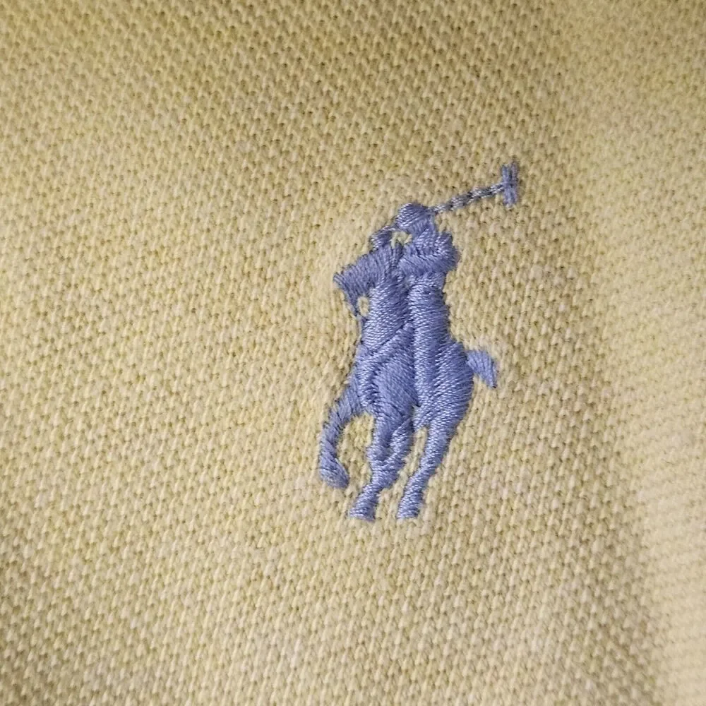 Polo Ralph‎ Lauren Mens XL Classic Fit Short Sleeve Blue Pony Yellow Pastel